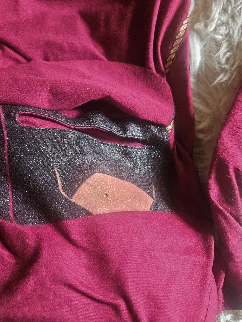Girls' Long-Sleeve Magenta Panda Graphic Tee - Picture 3 of 4